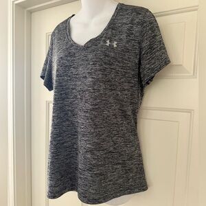 Under Armour Women's Heathered Black Short Sleeve Tee
